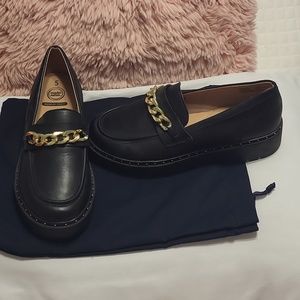 Black loafers